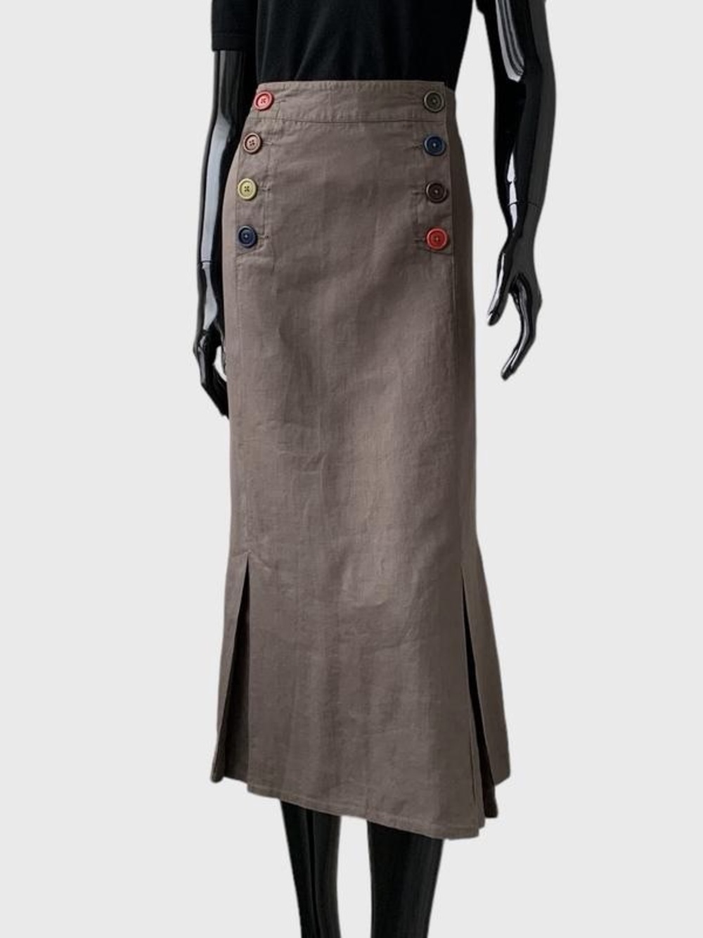 Boden Brown Linen Skirt